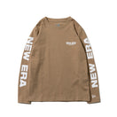 Youth 長袖 コットン Tシャツ New Era Cap Company ベージュ
