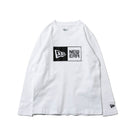 Youth 長袖 コットン Tシャツ ボックスロゴ ホワイト