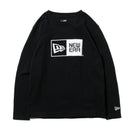 Youth 長袖 コットン Tシャツ ボックスロゴ ブラック