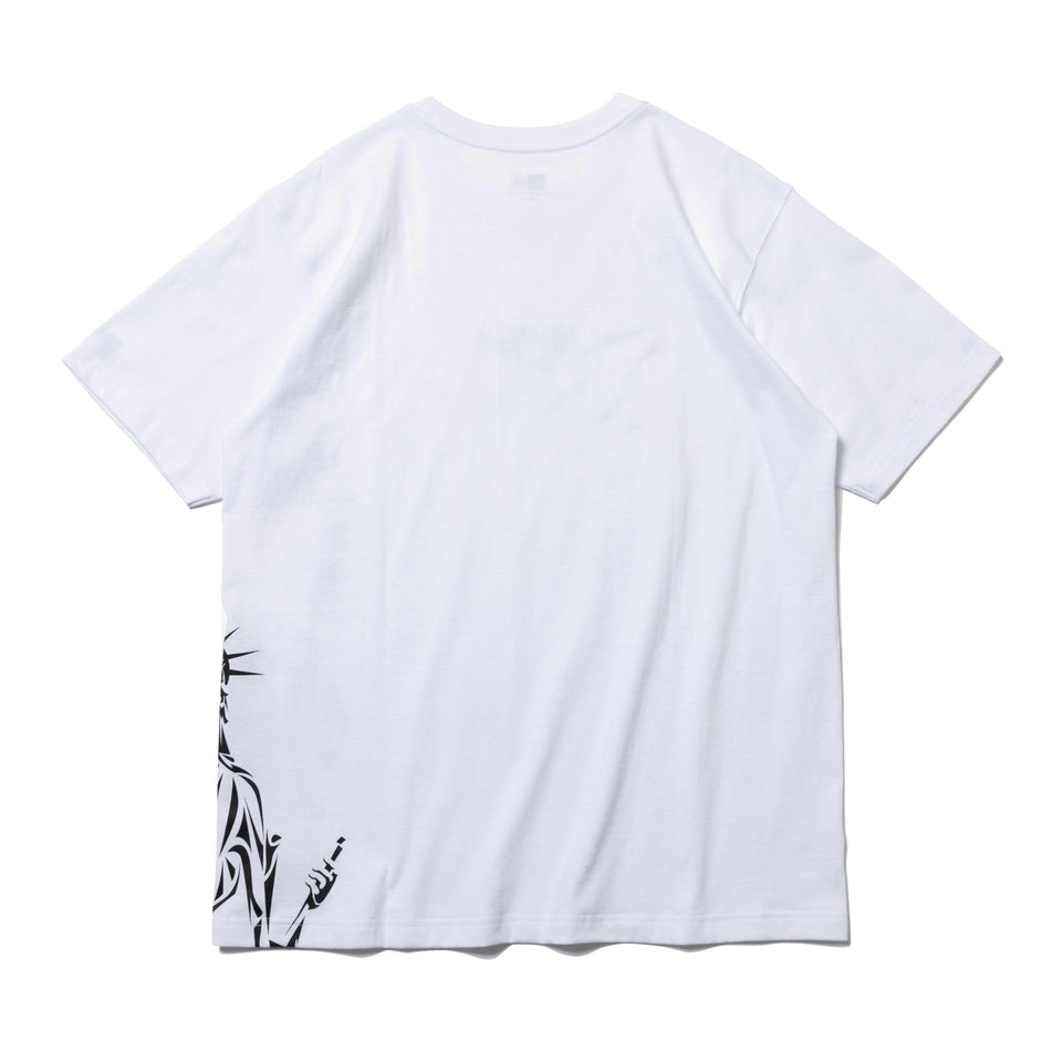 半袖 コットン Tシャツ スタチューオブリバティ ホワイト リラックスフィット
