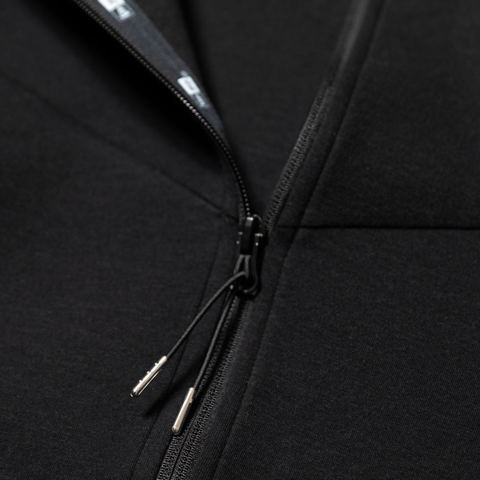 テック スウェット フルジップフーディー ブラック  【 Performance Apparel 】