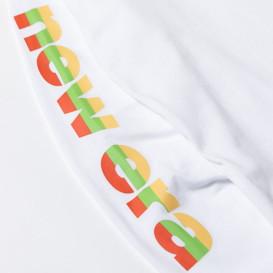 長袖 コットン Tシャツ 3トーンロゴ ホワイト レギュラーフィット