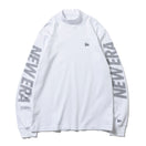 【ゴルフ】 長袖 ハイカラー ウォームTシャツ ドット ホワイト