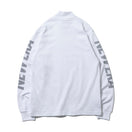 【ゴルフ】 長袖 ハイカラー ウォームTシャツ ドット ホワイト