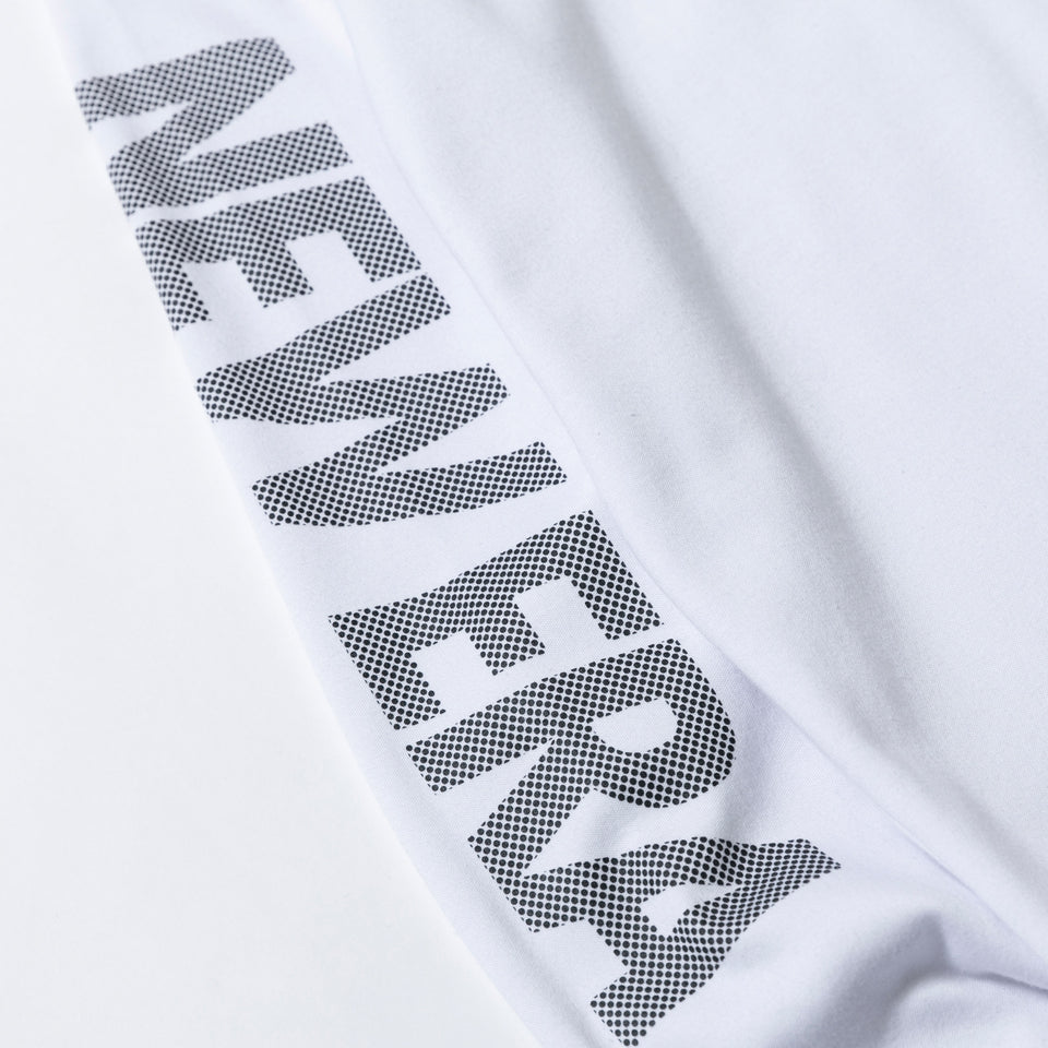 【ゴルフ】 長袖 ハイカラー ウォームTシャツ ドット ホワイト