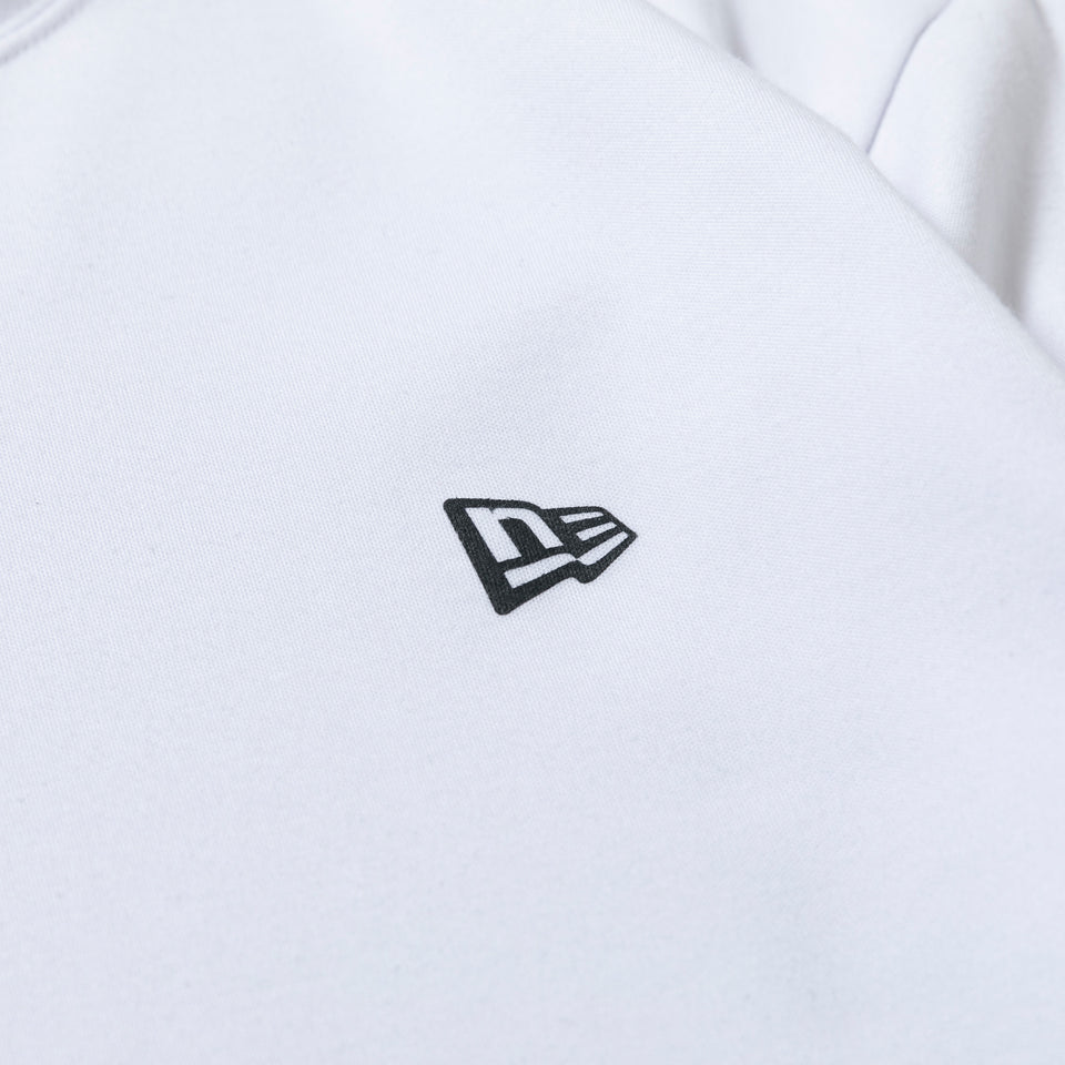 【ゴルフ】 長袖 ハイカラー ウォームTシャツ ドット ホワイト