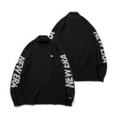 【ゴルフ】 長袖 ハイカラー ウォームTシャツ ドット ブラック