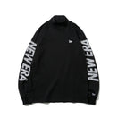 【ゴルフ】 長袖 ハイカラー ウォームTシャツ ドット ブラック