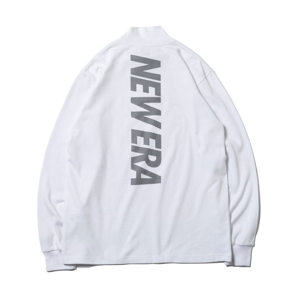 【ゴルフ】 長袖 パフォーマンス Tシャツ ハイカラーネック ドット ホワイト