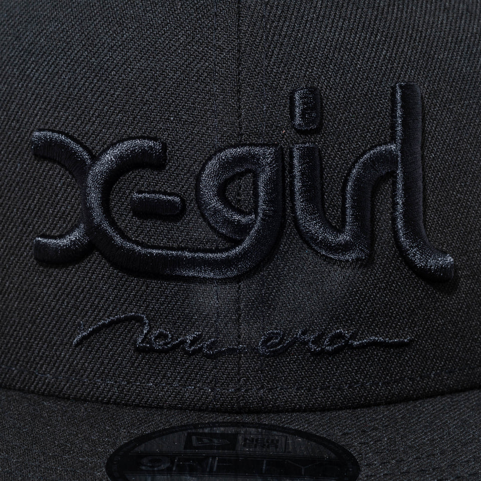 9FIFTY X-girl ミルズロゴ new era ブラック × ブラック