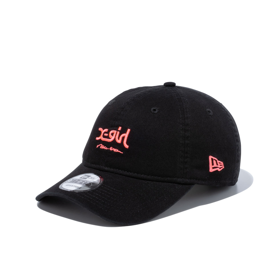 9THIRTY X-girl ミルズロゴ new era ブラック × サンセットオレンジ