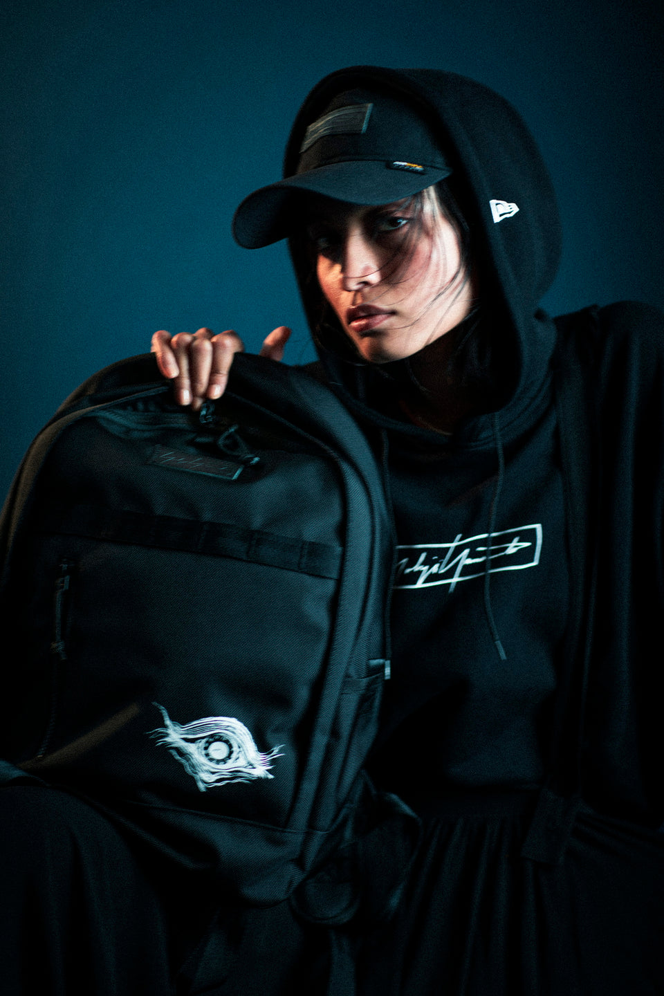 デイパック 22L Yohji Yamamoto FW21 レザーパッチ アートワーク  ブラック