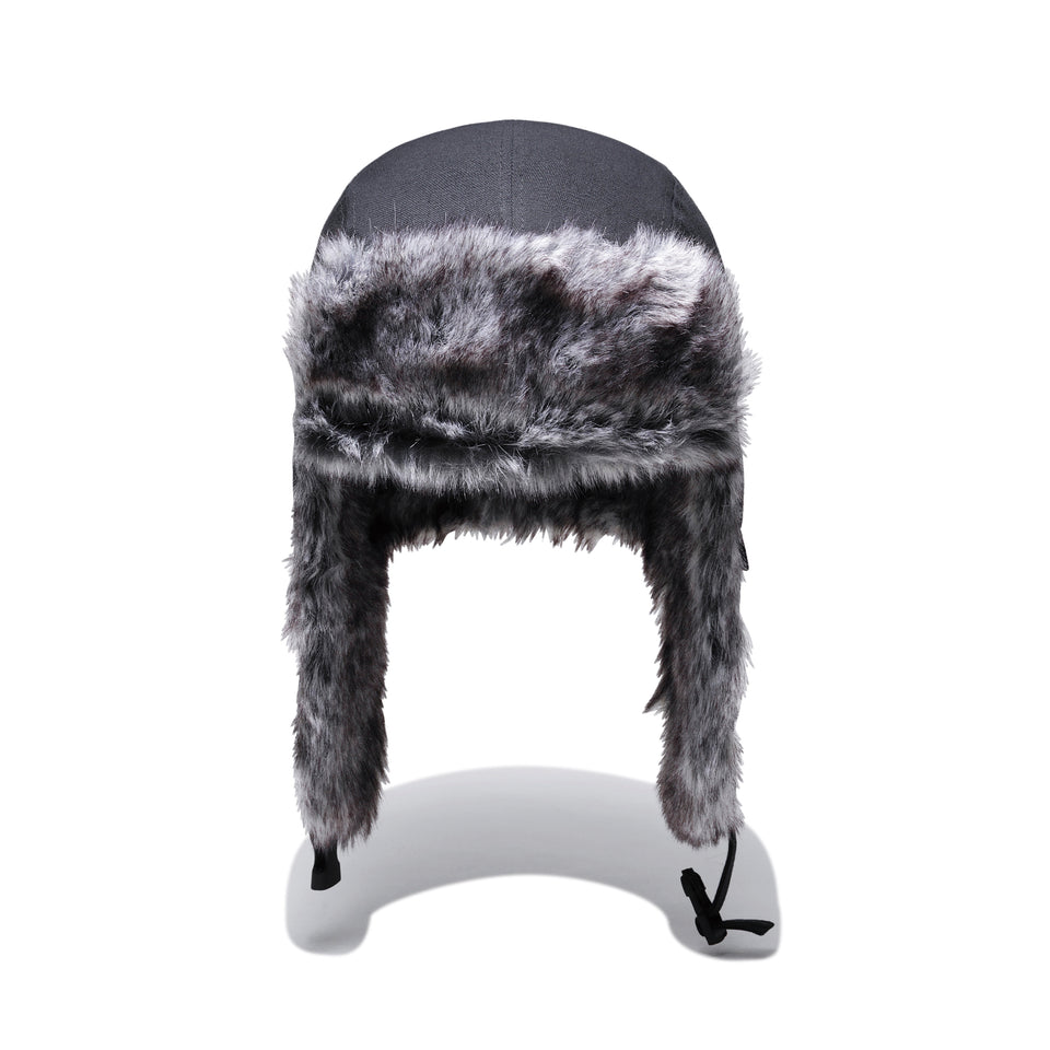 トラッパー Yohji Yamamoto FW21 ダックキャンバス レザーパッチ ブラック