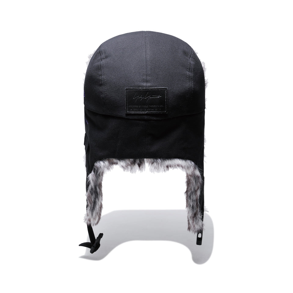 トラッパー Yohji Yamamoto FW21 ダックキャンバス レザーパッチ ブラック