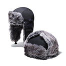 トラッパー Yohji Yamamoto FW21 ダックキャンバス レザーパッチ ブラック