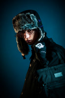 トラッパー Yohji Yamamoto FW21 ダックキャンバス レザーパッチ ブラック