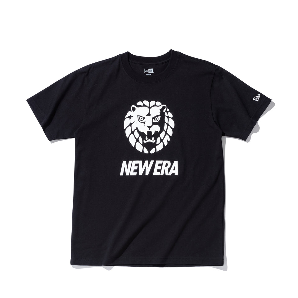 半袖 コットン Tシャツ 新日本プロレス ライオンマーク NEW ERA ロゴ ブラック レギュラーフィット