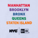 長袖 コットン Tシャツ NYC 5ボロー ホワイト レギュラーフィット