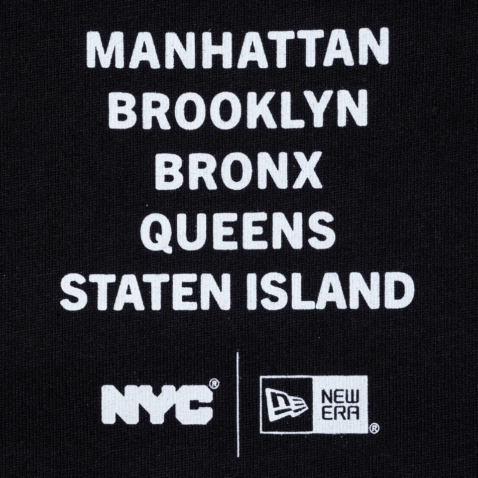 長袖 コットン Tシャツ NYC 5ボロー ブラック レギュラーフィット