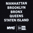 長袖 コットン Tシャツ NYC 5ボロー ブラック レギュラーフィット