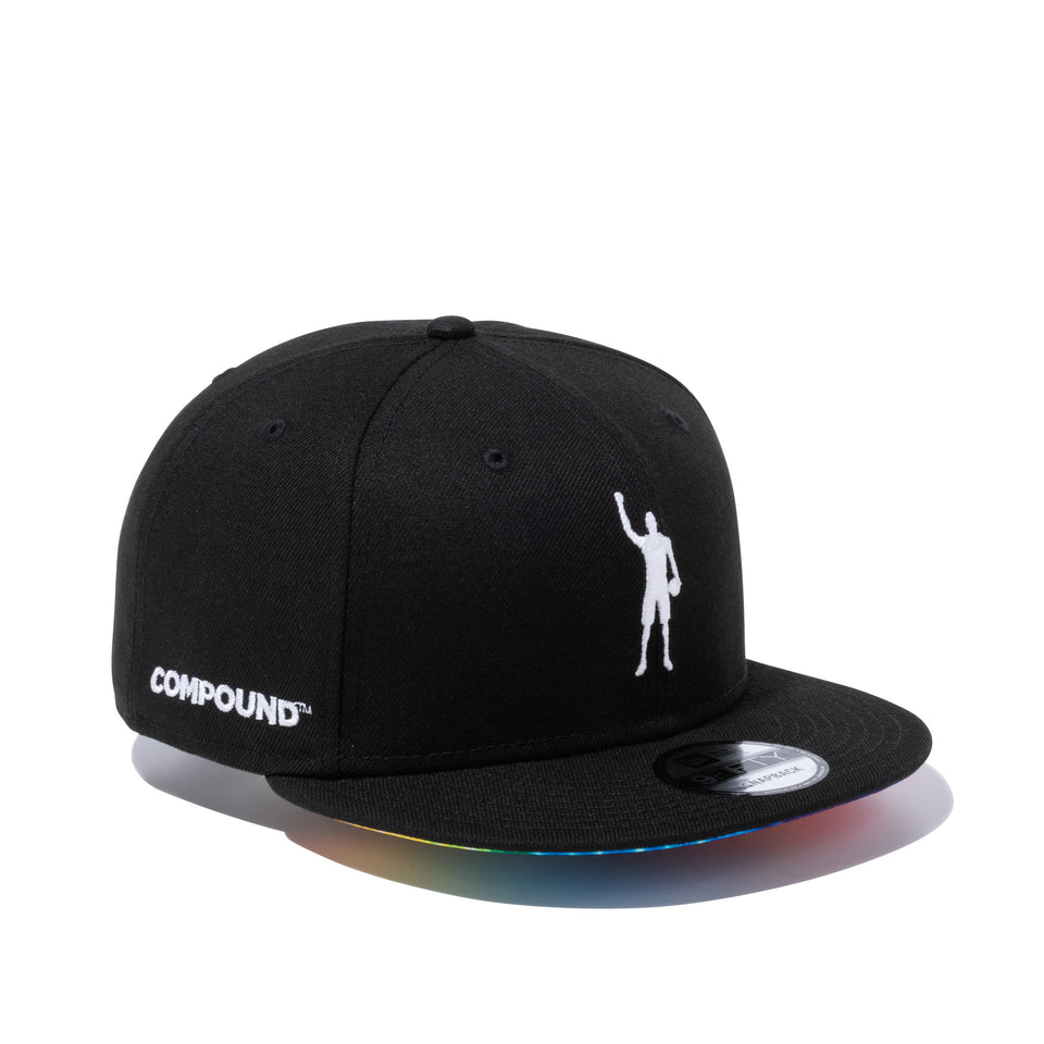 9FIFTY COMPOUND PLAY FOR CHANGE NBA ロゴ ブラック タイダイアンダーバイザー