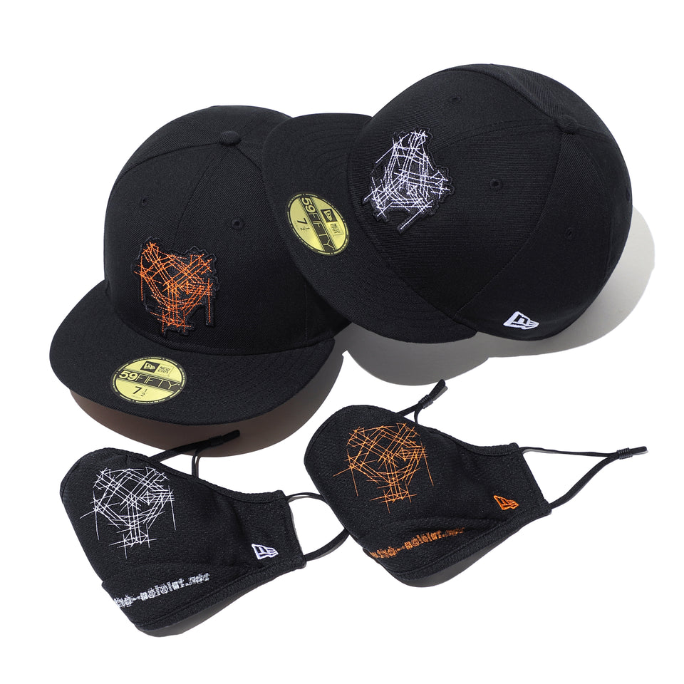 MASK FACE COVERINGS マスク 読売ジャイアンツ x TAKAHIROMIYASHITATheSoloist. x NEW ERA ブラック/オレンジ