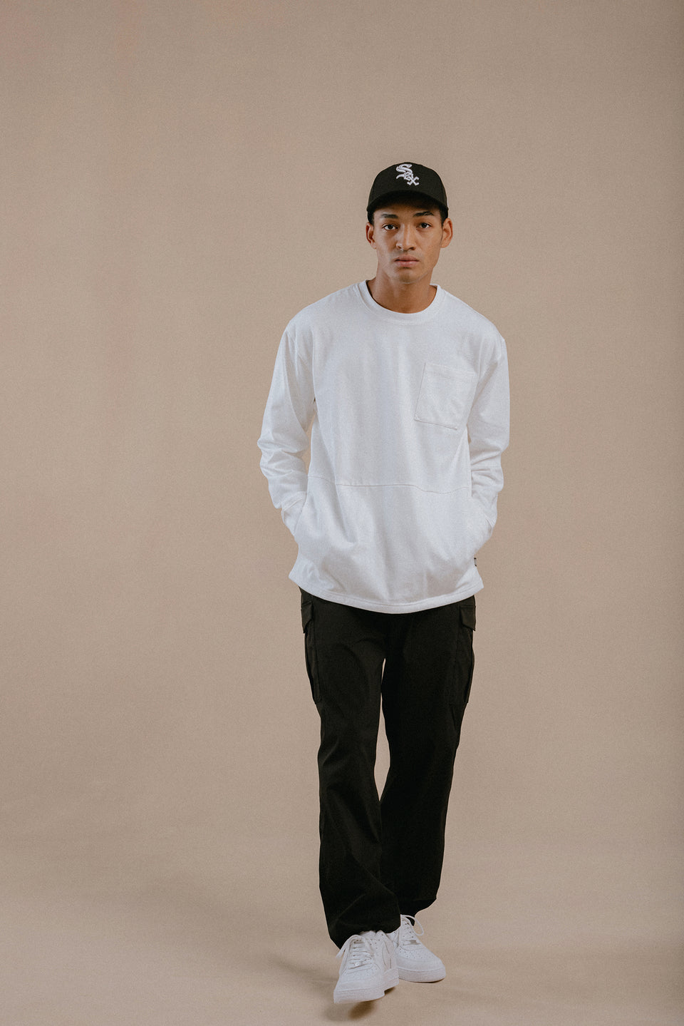 ストレッチ カーゴパンツ NEW ERA BLACK LABEL ブラック