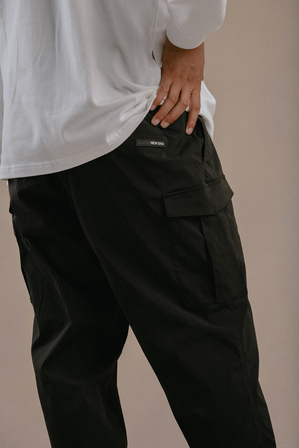 ストレッチ カーゴパンツ NEW ERA BLACK LABEL ブラック