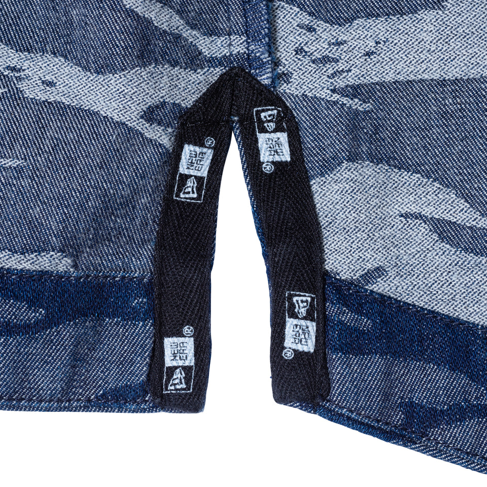 デニム ワークシャツ NEW ERA BLACK LABEL ジャカード タイガーストライプ
