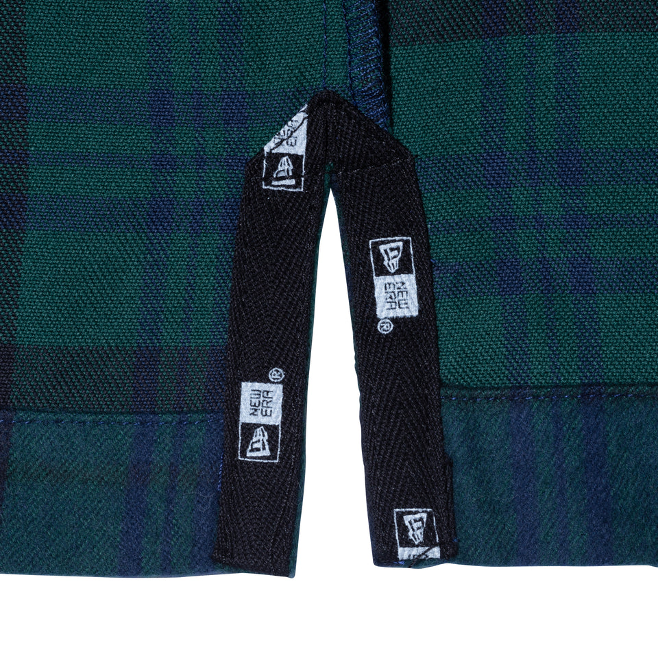 【10月発売】長袖 フランネル チェックシャツ NEW ERA BLACK LABEL グリーン