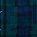 【10月発売】長袖 フランネル チェックシャツ NEW ERA BLACK LABEL グリーン