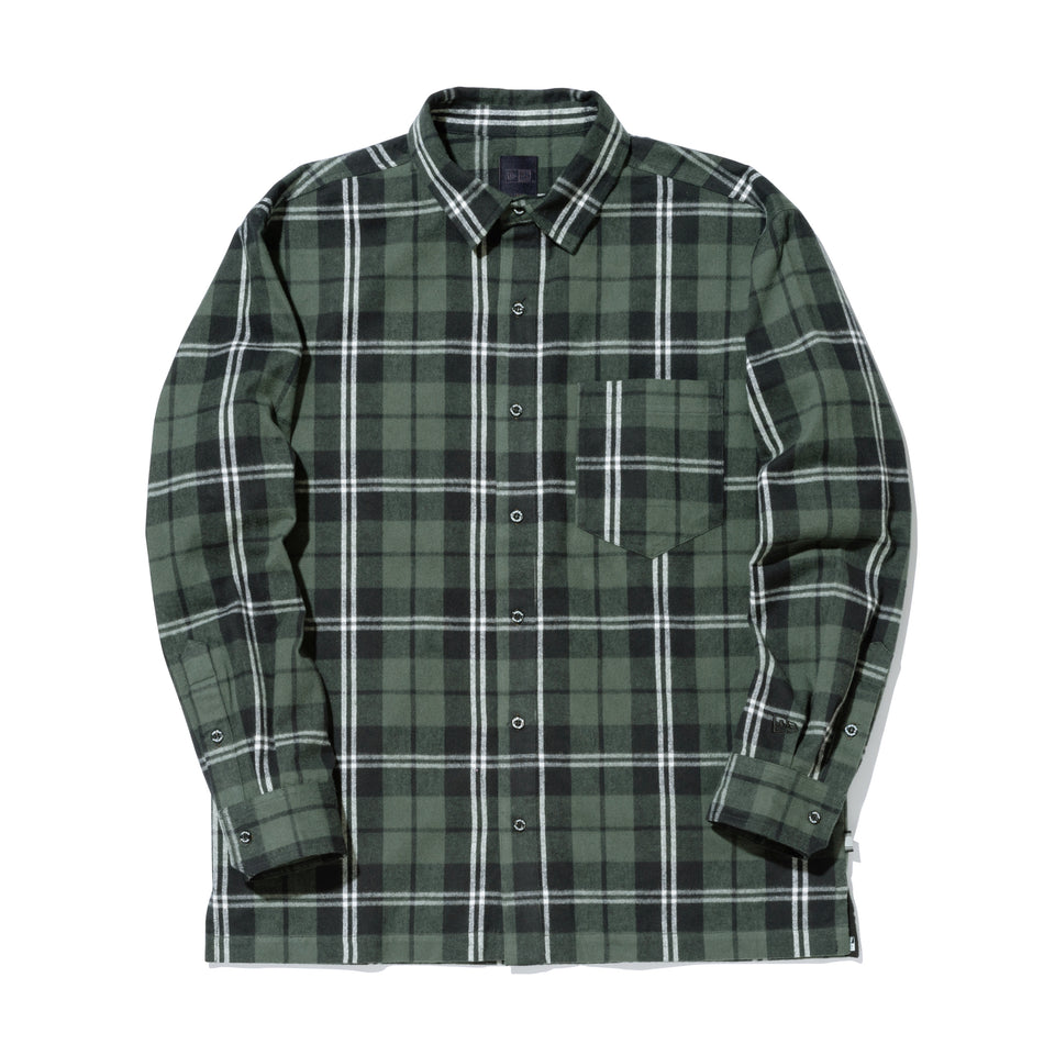 【10月発売】長袖 フランネル チェックシャツ NEW ERA BLACK LABEL ブラック