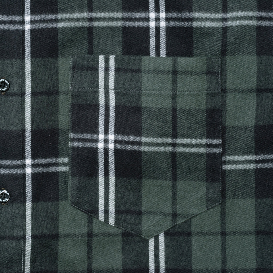 【10月発売】長袖 フランネル チェックシャツ NEW ERA BLACK LABEL ブラック