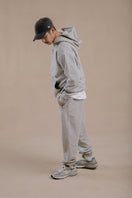 【10月発売】裏起毛 スウェット フルジップフーディー NEW ERA BLACK LABEL ヘビーウェイト グレー