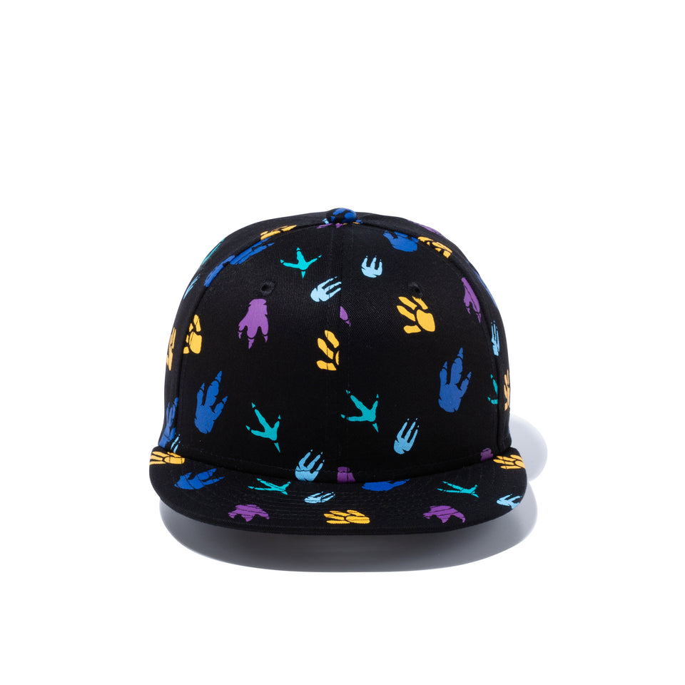 Youth 9FIFTY ダイナソー 足跡 オールオーバー ブラック