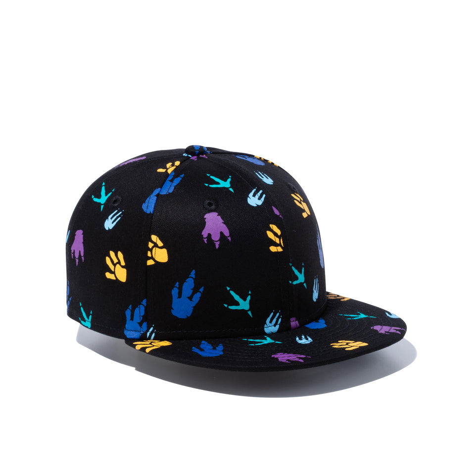 Youth 9FIFTY ダイナソー 足跡 オールオーバー ブラック