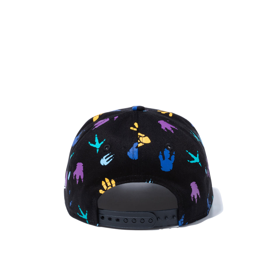 Youth 9FIFTY ダイナソー 足跡 オールオーバー ブラック