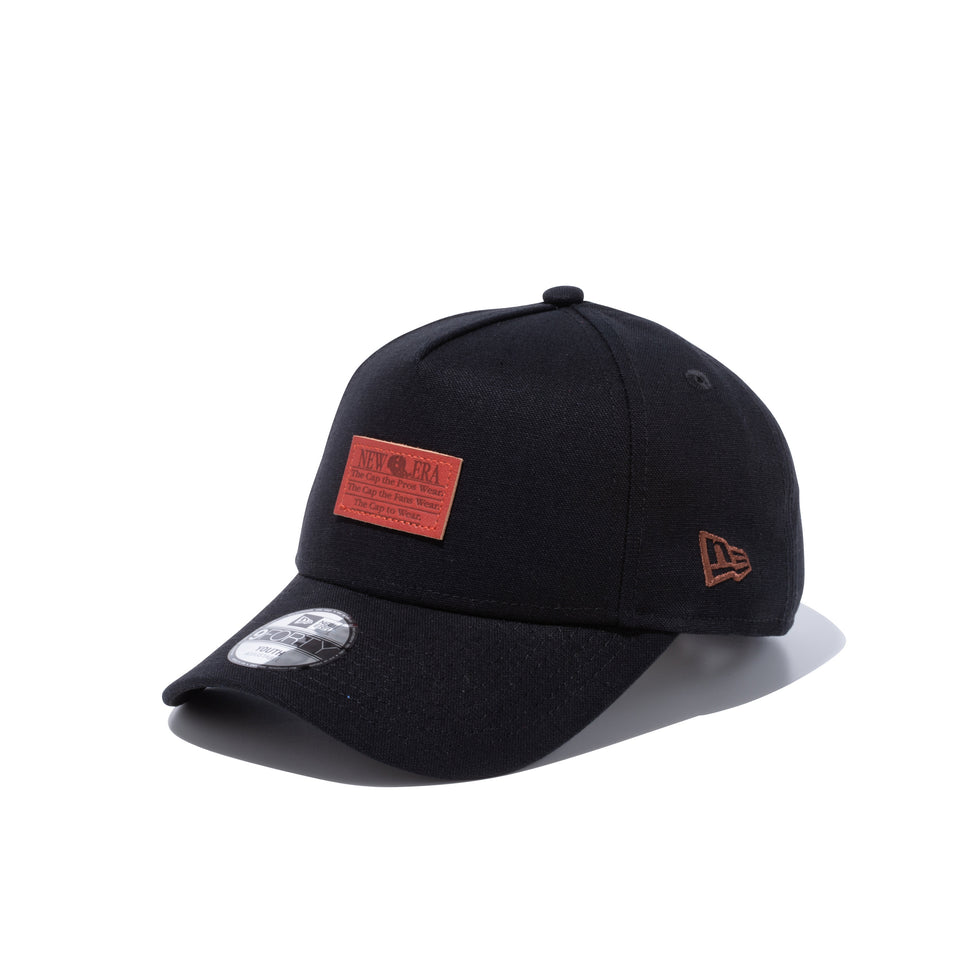 Youth 9FORTY A-Frame ダックキャンバス レザーパッチ ダックブラック