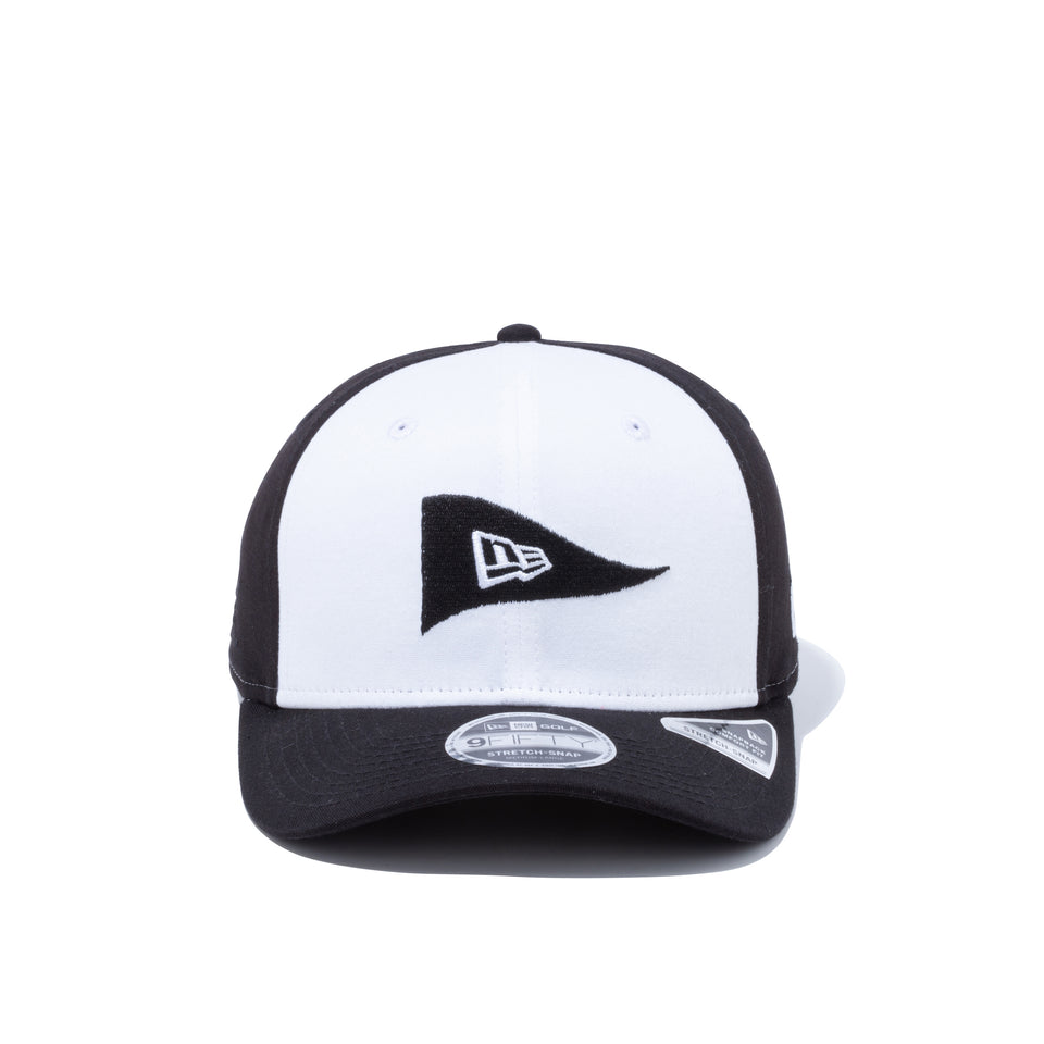 【ゴルフ】 9FIFTY ストレッチスナップ ストレッチコットン ウォッシャブル ピンフラッグロゴ ホワイト/ブラック