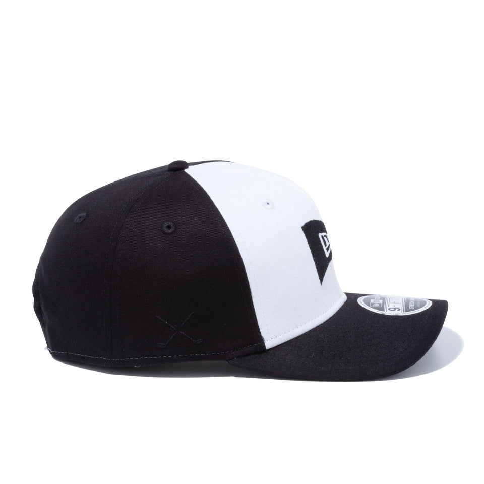 【ゴルフ】 9FIFTY ストレッチスナップ ストレッチコットン ウォッシャブル ピンフラッグロゴ ホワイト/ブラック
