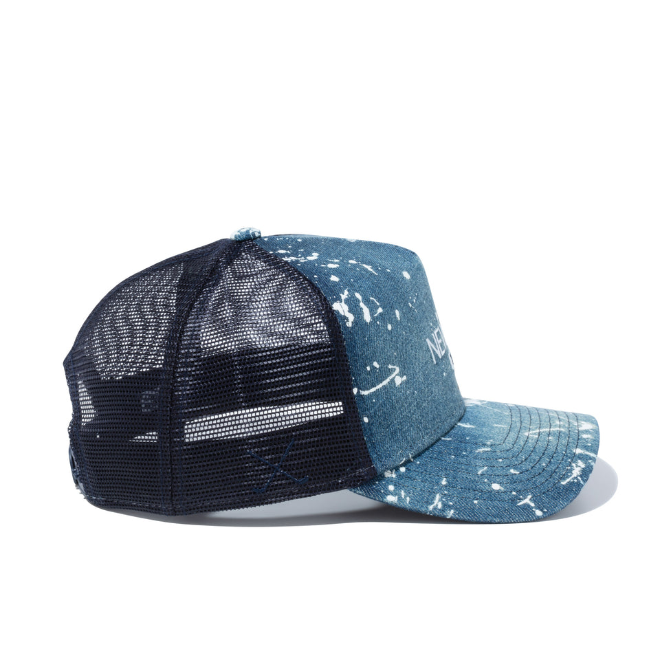 【ゴルフ】 9FORTY A-Frame トラッカー スプラッシュペイント NEW ERA 1920 ウォッシュドデニム