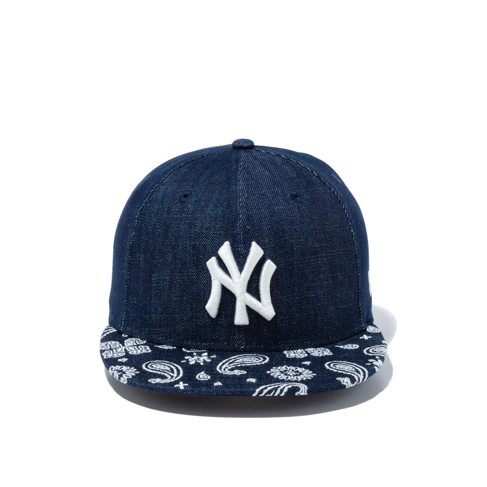 9FIFTY ペイズリー エンブロイダリー ニューヨーク・ヤンキース デニム デニムペイズリーバイザー