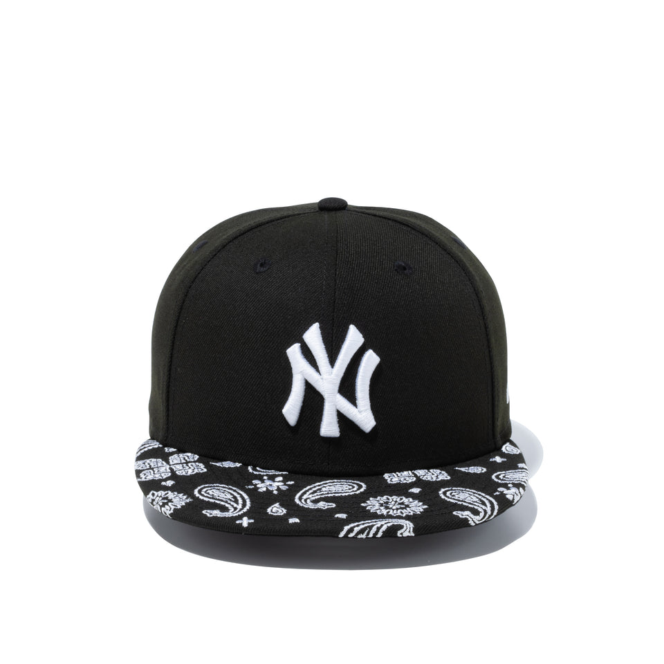 9FIFTY ペイズリー エンブロイダリー ニューヨーク・ヤンキース ブラック ブラックペイズリーバイザー