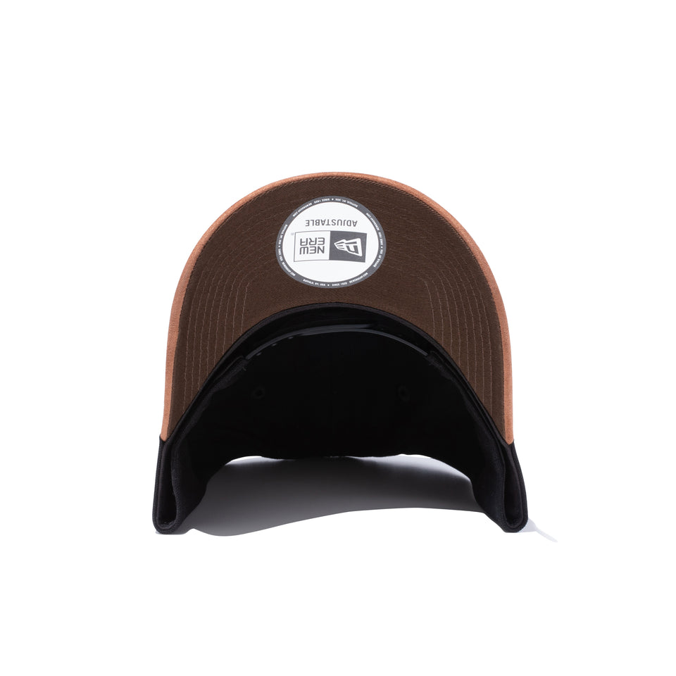 9FORTY A-Frame ダックキャンバス レザーパッチ ダックブラック ブラウンスエードバイザー