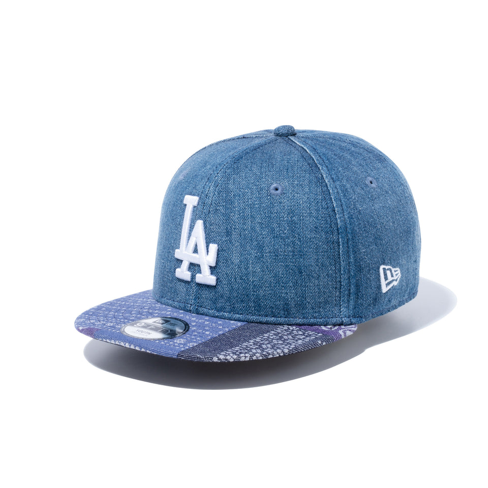 Youth 9FIFTY ペイズリーパッチワーク ロサンゼルス・ドジャース ウォッシュドデニム
