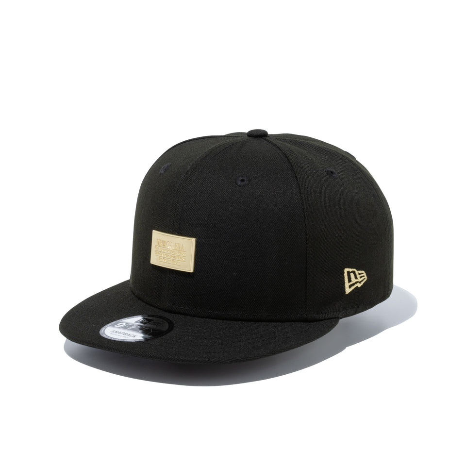 9FIFTY メタルプレート ブラック ゴールドメタル