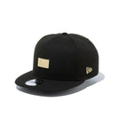 9FIFTY メタルプレート ブラック ゴールドメタル