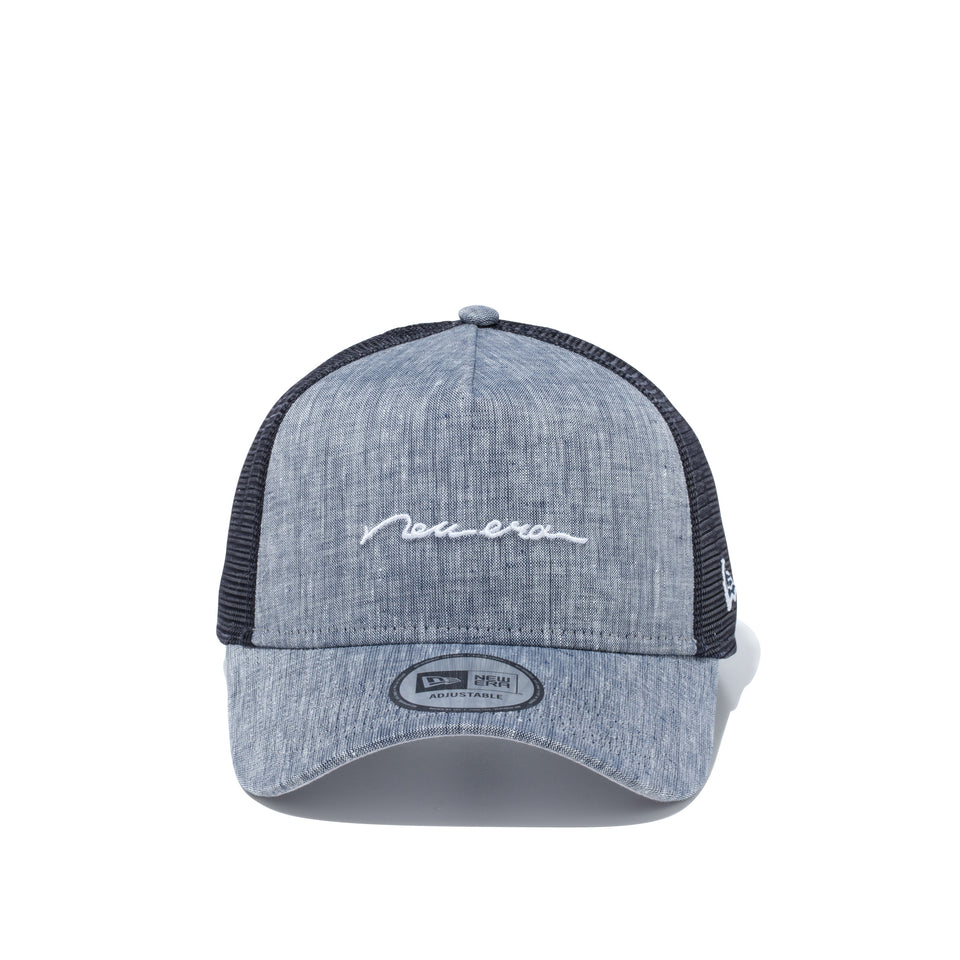 9FORTY A-Frame トラッカー リネンシャンブレー new era ネイビー