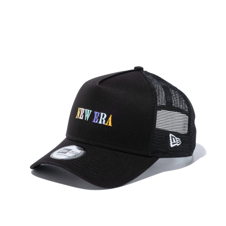 9FORTY A-Frame トラッカー カラフルロゴ NEW ERA ブラック