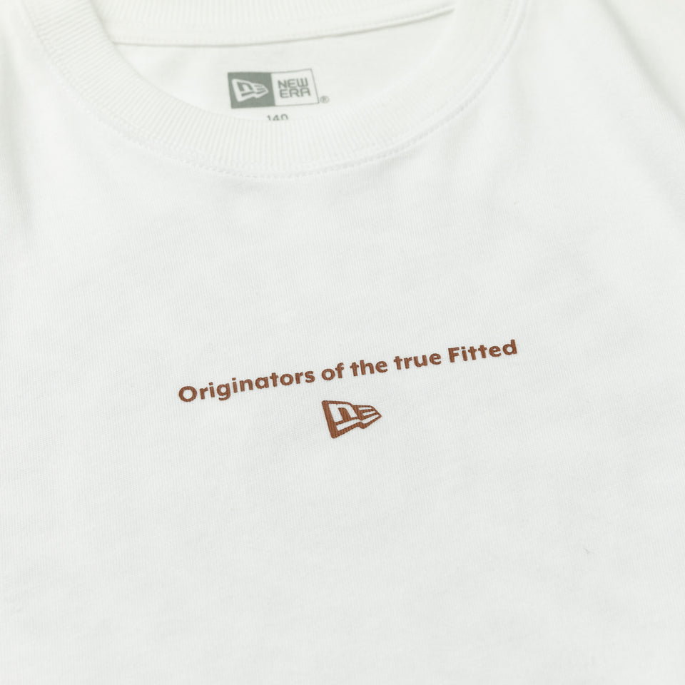 Youth 半袖 コットン Tシャツ Originators of the True Fitted サークルロゴ ホワイト